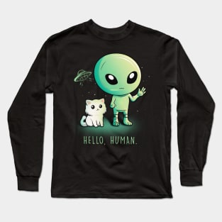 Alien - Hello Human Long Sleeve T-Shirt